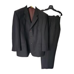 Emanuel Ungaro Suit Men 46R Brown Blazer Pant Office Heritage Formalwear Capsule